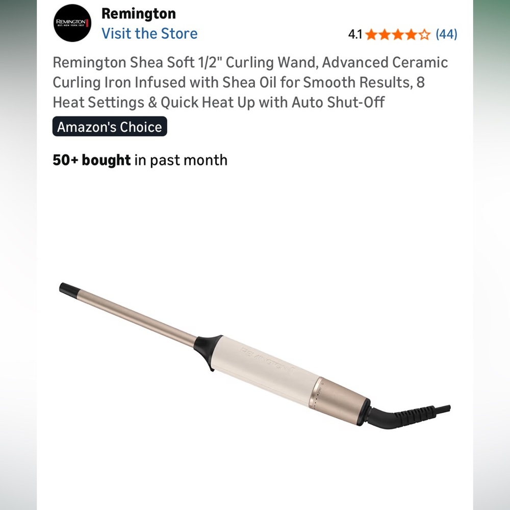Remington 1/2 inch curling wand
